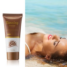 태닝크림 보습 태닝로션 끈적임없는 선크림 구릿빛피부, 5개, 60g