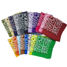 21컬러 50cm 페이즐리 국산 면 대형 스카프 등산 두건 런닝 운동회 체육대회 헤어밴드 주문 제작 손수건 1장