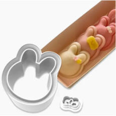 토끼 바람떡틀 + 리본고명틀 세트, 1개, 5.4*6cm
