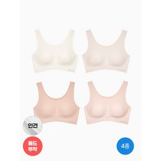 크로커다일 이너웨어 라이크라 인견쉘론 U넥 심리스 브라 4종세트