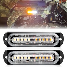 ZHOL 2PCS LED Strobe Lights 12V Sync Feature Ultra Slim 10-LED Surface Mount Flashing for Truck Ca, ZHOL 2PCS LED Strobe Lights 12