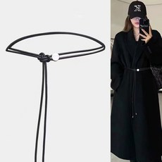 소우샵 실버 서클 PU가죽 원피스 벨트