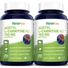 누사퓨어 아세틸 엘 카르니틴 750mg, 2개, 150정
