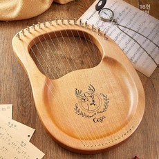 미니하프16현 미니 하프 빈티지, 16현 패널형 내추럴 우드, 1개