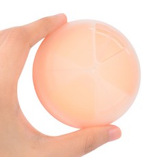 회전식 반투명 3칸 원형 다용도 통