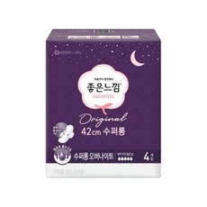 좋은느낌 42cm 수퍼롱, 1개, 4개입, 오버나이트