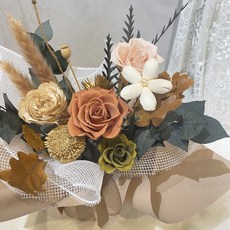 大地色系乾燥花束 居家裝飾 永生花 禮品, 咖啡色