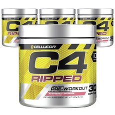 CELLUCOR C4 Ripped預鍛鍊粉 覆盆子檸檬風味, 4罐, 183克