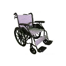 來而康 高日鑫 機械式輪椅 FZK-A101S 輕量化 鋁合金 單層不折背 輪椅補助B款, 1個, FZK-A101S  黃格紋