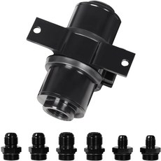 Vehiata 10 마이크론 연료 필터 6AN 인 8AN 10AN 어댑터 및 브래킷 클램프 50 블랙