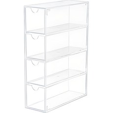 윈프라이스 서랍식 안경 케이스 4단, 투명, 1개