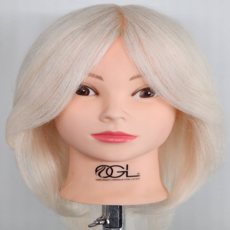 오지엘 100%양모 백모 가발 백금발 통가발, 1개, 14인치 백모가발