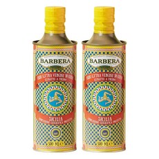 바르베라 시칠리아 엑스트라 버진 올리브 오일, 2개, 500ml