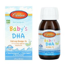 칼슨 노르웨이산 유아용 DHA 920mg 오메가-3 EPA 60ml (2fl oz)