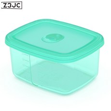 Z3JC 食品級硅膠冰箱收納盒保鮮袋水果蔬菜儲物盒冷凍分裝保鮮盒飯盒, 1個, 800ML綠色歐標:如圖