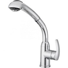 듀라 파펫 DFNMK861CP RV 하이라이즈 풀아웃 키친 싱크대 수도꼭지 크롬, Chrome