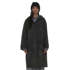 파르티멘토 우먼 PARTIMENTO WOMEN 코트 투웨이 워시드 포켓 발마칸 차콜