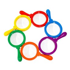 KesB 컬러 돋보기 6종 1573 어린이집 완구 유아 과학 얼집 아동 유치원, 1세트