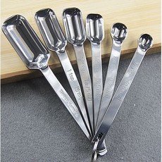 MIMI SHOP 不鏽鋼刻度調味匙 6件套 料理烘焙量勺, 1個