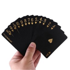 빌리네집 블랙 다이아몬드 포커 홀덤 럭셔리 트럼프 카드 유니크 스타일, 1개