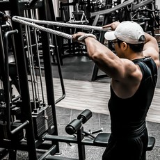 케이블손잡이 헬스 손잡이 케이블 핸들 랫풀다운 로프바 운동, 1, A. 화이트 1m 추천