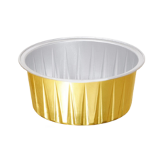 125ml鋁箔杯 烘焙模具 - 杯子蛋糕、布丁、慕斯適用，一次性烘焙模具，金色鋁箔杯, 金色, 1個
