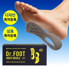 닥터풋 아치인솔 발교정 아치 깔창 족저근막염 발바닥 통증 보호대 평발 보조 러닝 골프 스포츠 깔창, 1개 1개