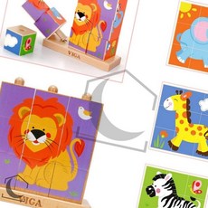 하하샵 큐브퍼즐 정글 나무장난감