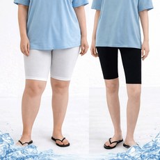 아이스쿨 5부 레깅스 "국내생산 프리미엄" 빅사이즈 시원한 여름 반바지레깅스