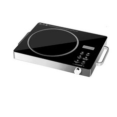 Gropa 110V 電陶爐 2200W 大火力 鋁/不鏽鋼材質 智慧定時, 黑色