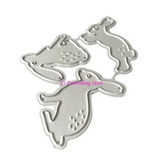 토끼 금속 절단 다이 스텐실 스크랩북 앨범 스탬프 종이 카드 엠보싱 장식, 1개