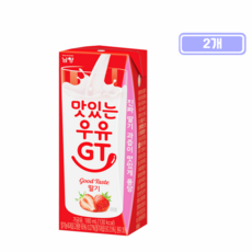 남양유업 맛있는우유 GT 딸기, 180ml, 2개