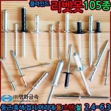 둥근 머리 리벳 2.4x5 못 흑색 대와샤 머리대 합판 철판 스텐 동 구리 접시 리베트, 2-1 스텐 리벳 (304), a)3.2x6mm-50개(분할 봉지)