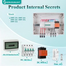 3입력1출력 50A 1000V IP66 DC 결합 박스 주거용 태양광 패널용 신뢰할 수 있는 성능, 02 1000V 20A