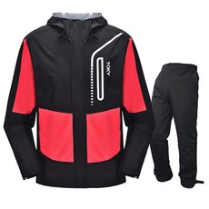 아라시야마 골프 레인웨어 남성용 카파 작업용 레인수트 상하세트 방수 방풍 경량 반사시트 포함 자전거 아웃도어 스포츠 하이킹 가을 겨울 태풍 대비