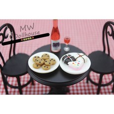 隨草憶境 迷你 d506 蛋糕碟 點心盤 曲奇餅乾盤 下午茶點心 微縮模型 食玩模型 微縮場景, 1個, 餅干盤（圖1左款）