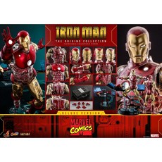 野獸國 Hot Toys 漫威漫畫 元祖系列 鋼鐵人 豪華版 CMS08D38 1/6 比例珍藏人偶, 1個