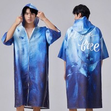 다이빙방풍자켓 후드 서핑 자켓 대형 목욕타월 속건성 다이빙, 지퍼 몬스터