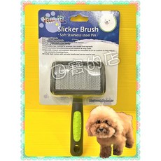 HELLO PET 軟針針梳 M號 適用於小型寵物 促進毛髮健康亮麗, 1個, 梳面寬約 8x 5cm S號