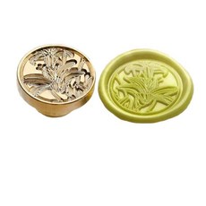 초대장 봉인 스탬프 도장 문양 황동 2.5cm 1개 A, No.1