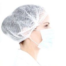일회용 부직포 위생모 100매 일회용헤어캡 일회용위생 일회용위생모자 부직포헤어캡 부직포위생모, 블루, 1개, 블루