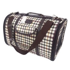 강아지 체크 이동가방 베이지 소형 1P 고양이 이동장 pic+70549bZ