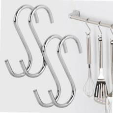 소품걸이 고기걸이 S자고리(4P) 주방 컵걸이 다용도 스텐봉 조리도구 고리 국자, 1개