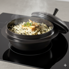 바이마르 솥뚜껑 세라믹 IH 가마솥, 167mm, 블랙, 1개