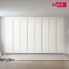 에넥스 E0 PET 라이븐 여닫이 붙박이장 330cm 11자, 크림화이트