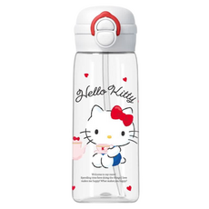 StarR 산리오 더블 드링크 텀블러, 1개, 500ml, 화이트 헬로키티