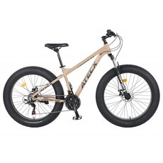 ATECX 팻바이크 자전거 컴포트 팻 26인치 시마노21단 디스크브레이크, 1개, 180cm, 베이지 미조립