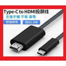 ihphone i15 手機接電視 Type-c to HDMI 4K高畫質影音轉接線(1.8m)-大螢幕影音分享, 1個