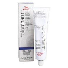 Wella 컬러 참 퍼머넌트 헤어 젤 헤어컬러 57g, 1개, 12C 1290 Ultra Light Blonde