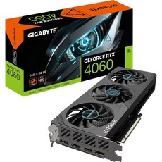 기가바이트 GeForce RTX 4060 이글 OC 그래픽 카드 8GB DR6 128비트 PCI E 4 0 2505MHz 코어 클럭 2배 DP 1 HD 2 1a DLSS 3 GV